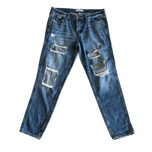 Hollister Jeans Button Fly Medium Wash Distressed